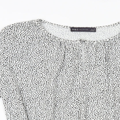 Womens UK Size 8 Marks and Spencer White Basic Blouse