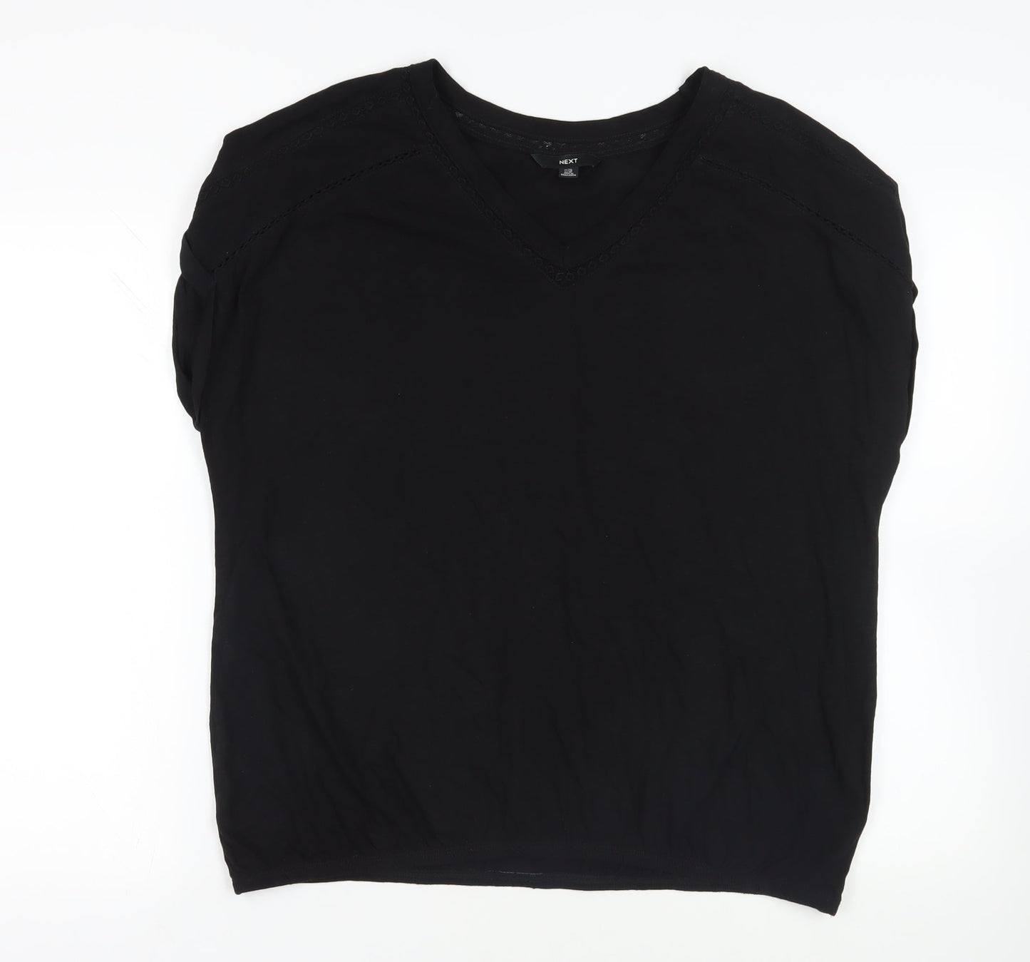 Womens UK Size 20 NEXT Black Basic T-Shirt
