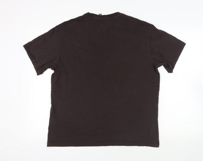 Mens UK Size L H&M Brown  T-Shirt