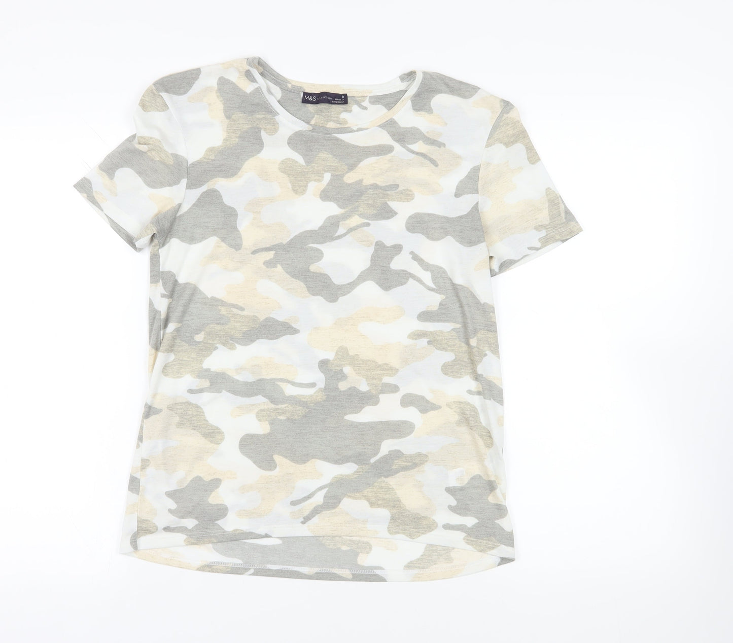 Womens UK Size 8 Marks and Spencer Green Basic T-Shirt