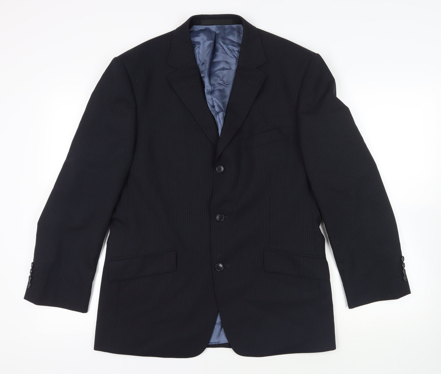 Mens UK Size 40 Marks and Spencer Regular Blue Suit Jacket