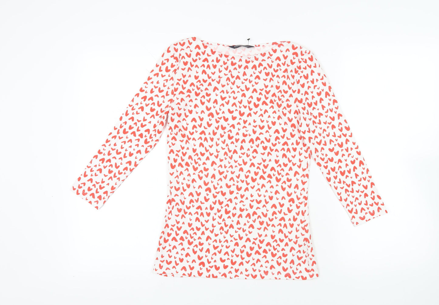 Womens UK Size 8 Marks and Spencer Red Basic T-Shirt
