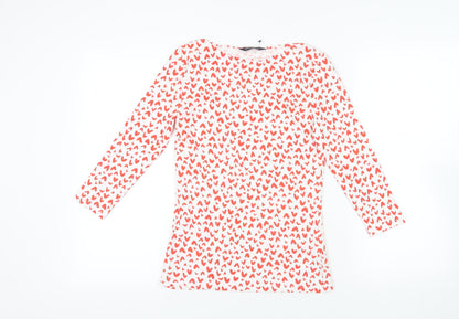 Womens UK Size 8 Marks and Spencer Red Basic T-Shirt