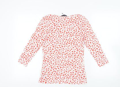 Womens UK Size 8 Marks and Spencer Red Basic T-Shirt