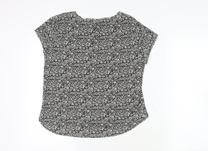 Womens UK Size S H&M Black Basic T-Shirt