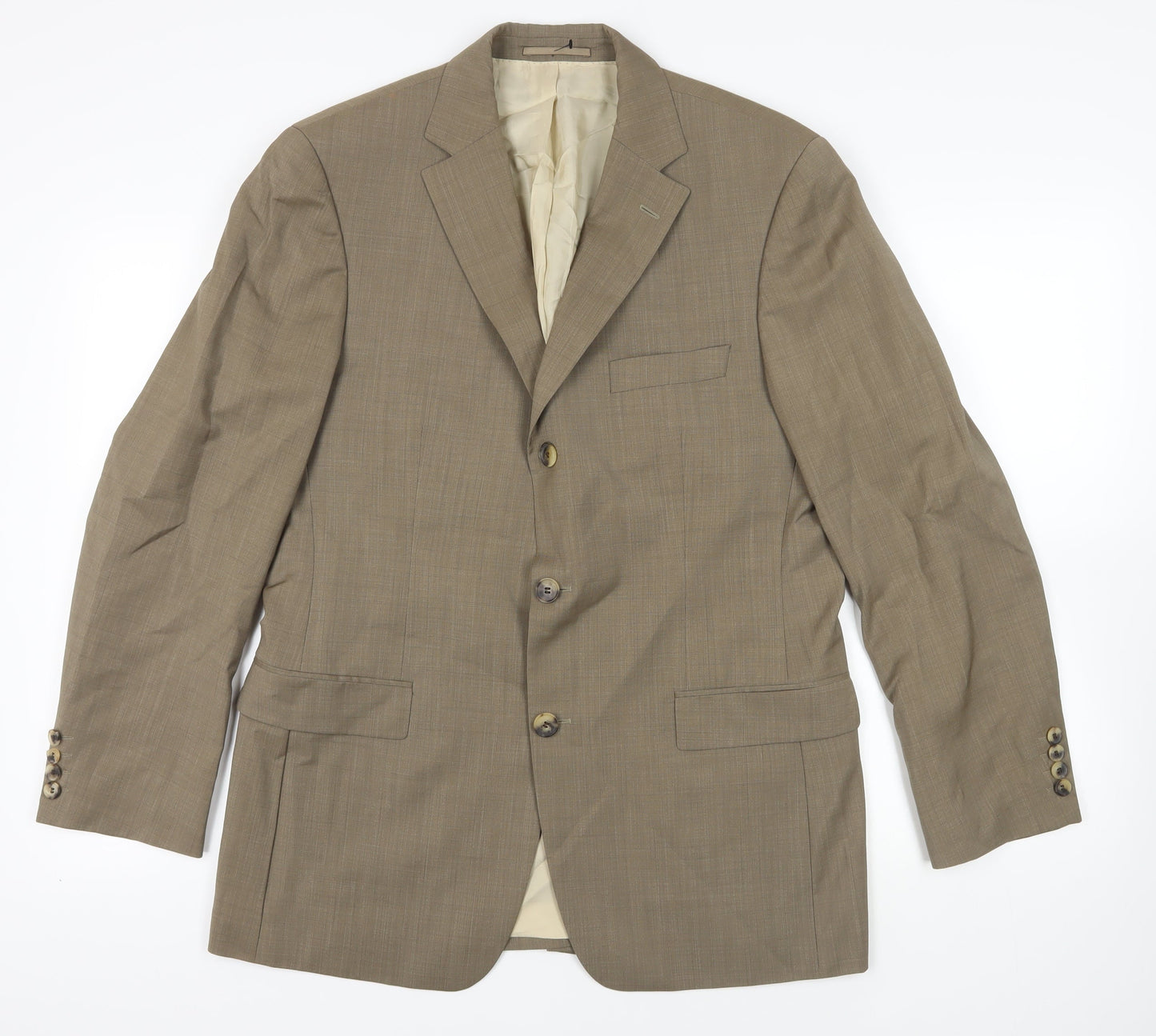 Mens UK Size 40 Cerruti Regular Beige Suit Jacket