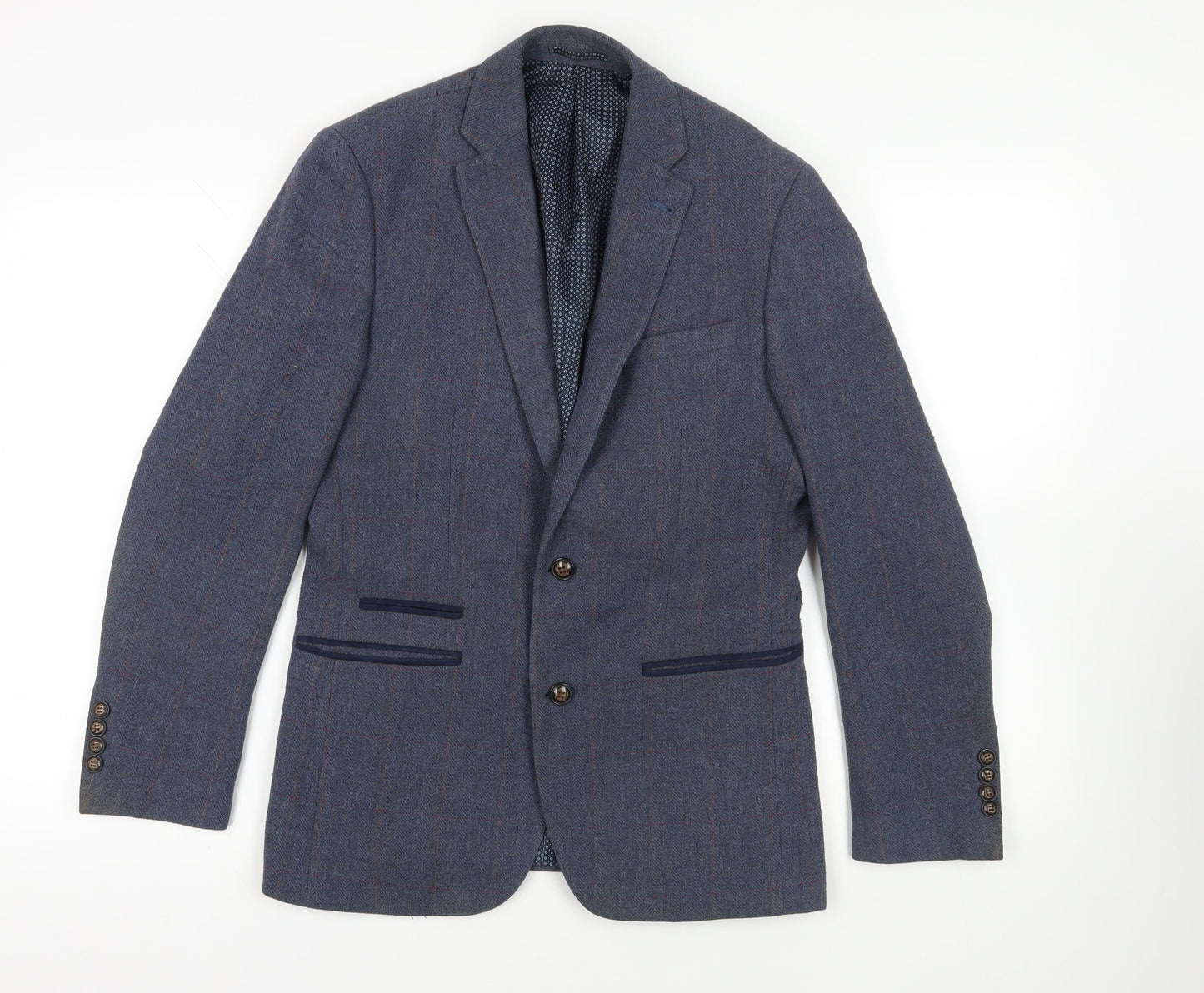 Mens UK Size 36 Harry Brown Regular Blue Suit Jacket