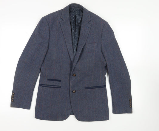 Mens UK Size 36 Harry Brown Regular Blue Suit Jacket
