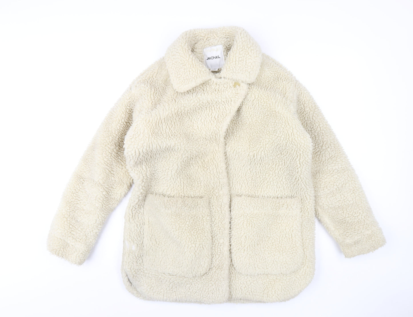 Womens UK Size XS Monki Ivory Overcoat
