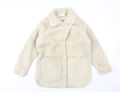 Womens UK Size XS Monki Ivory Overcoat