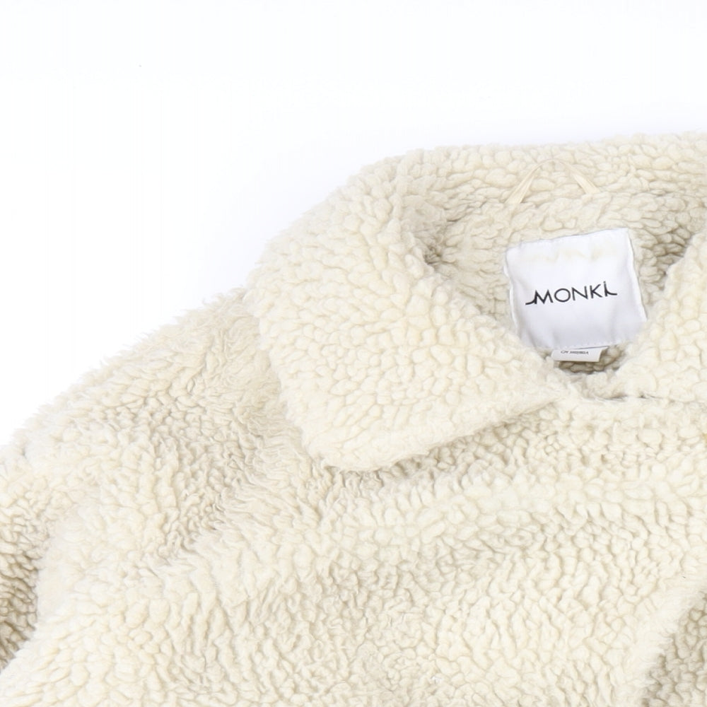 Womens UK Size XS Monki Ivory Overcoat
