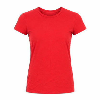 Womens UK Size S Oasis Red Basic T-Shirt