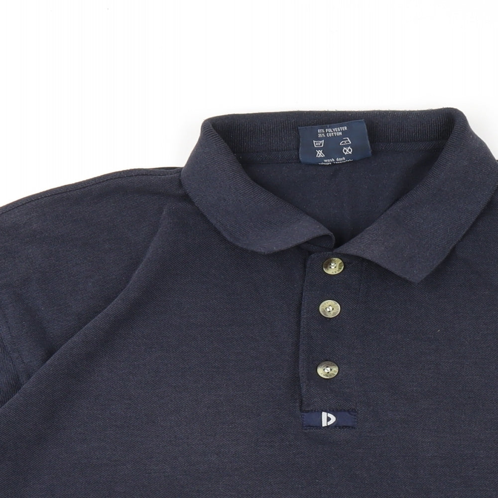 Donnay Mens Blue Polyester Polo Size XL Collared Button