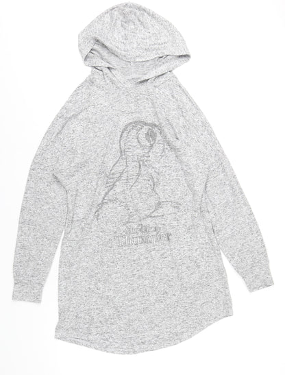 Womens UK Size 12 Disney Grey Pullover Hoodie
