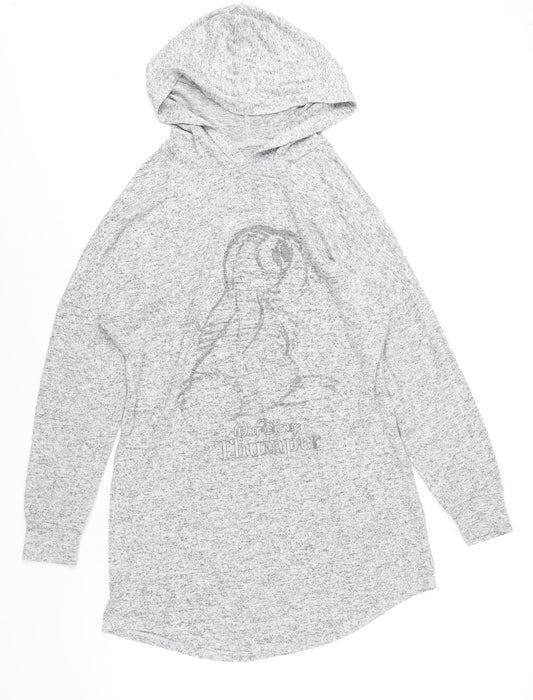 Womens UK Size 12 Disney Grey Pullover Hoodie