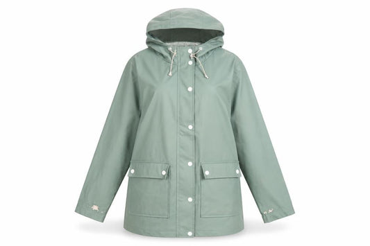 24Colours Womens Green Rain Coat Coat Size 10 Zip