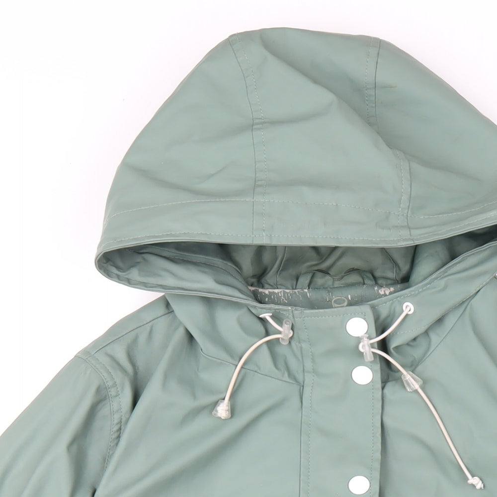 24Colours Womens Green Rain Coat Coat Size 10 Zip