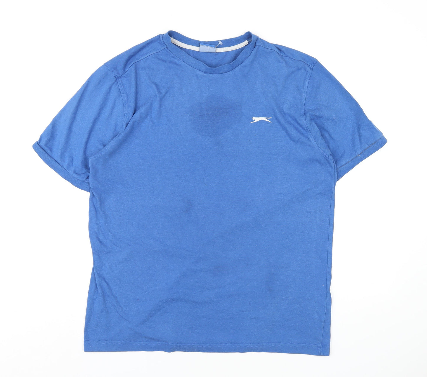 Slazenger Mens Blue Polyester T-Shirt Size L Round Neck