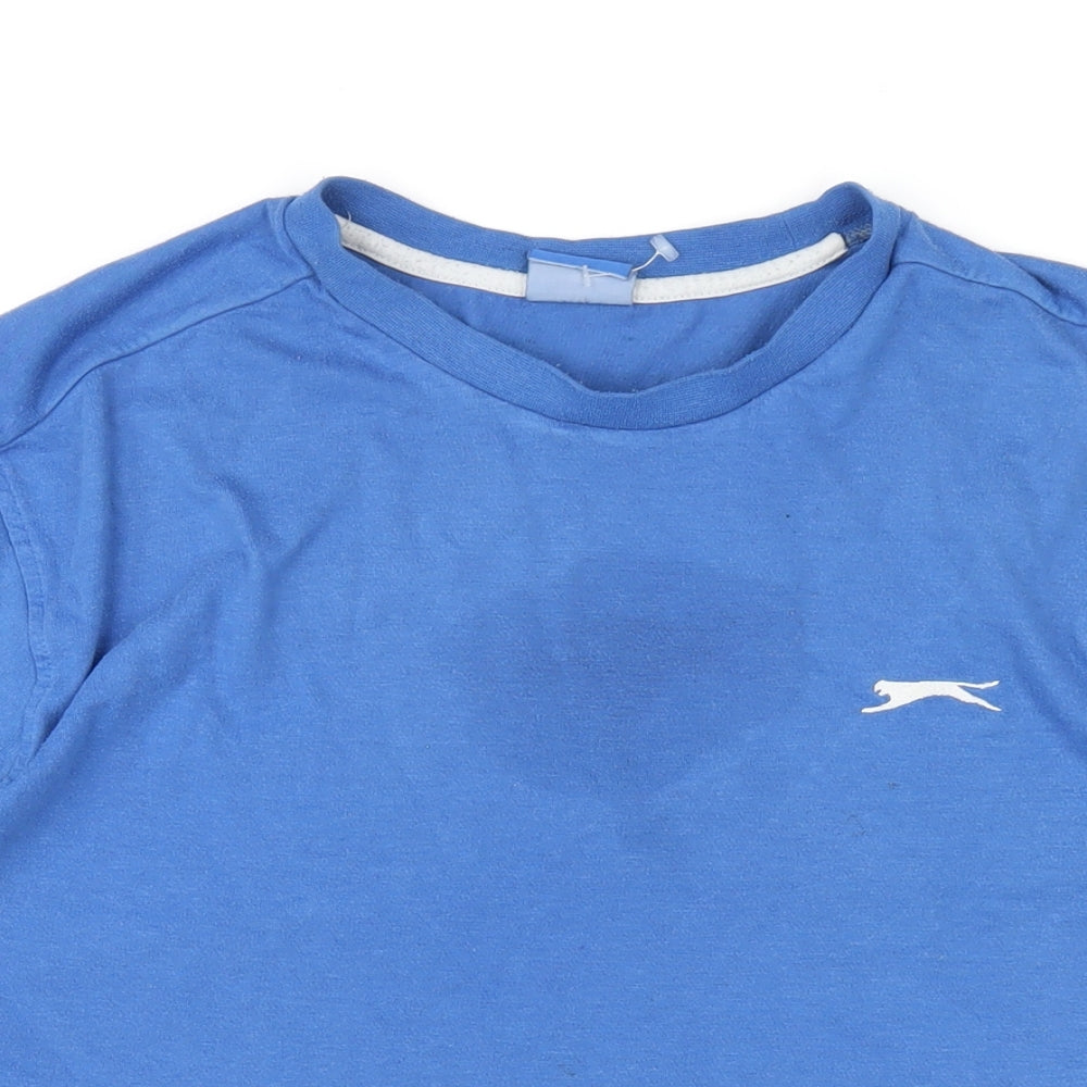 Slazenger Mens Blue Polyester T-Shirt Size L Round Neck