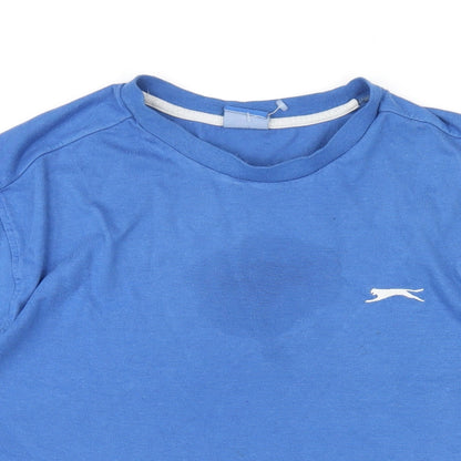 Slazenger Mens Blue Polyester T-Shirt Size L Round Neck
