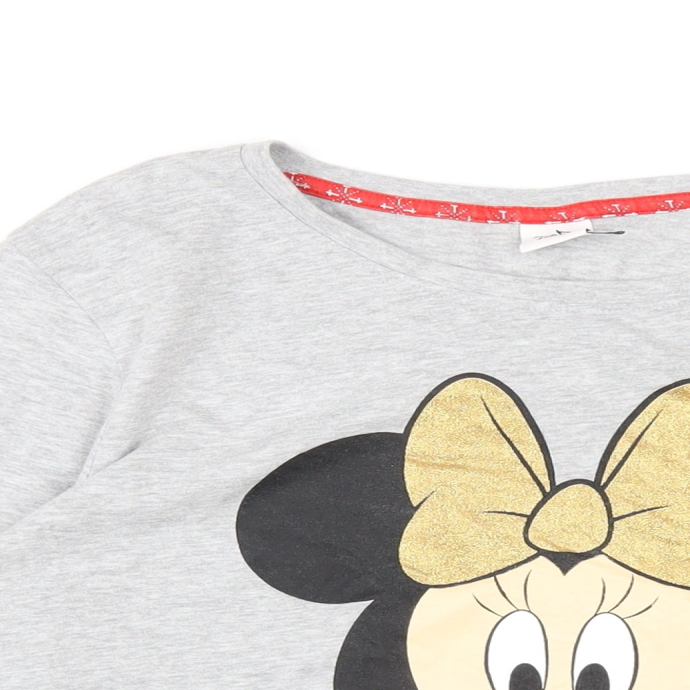 Womens UK Size 14 Disney Grey Basic T-Shirt