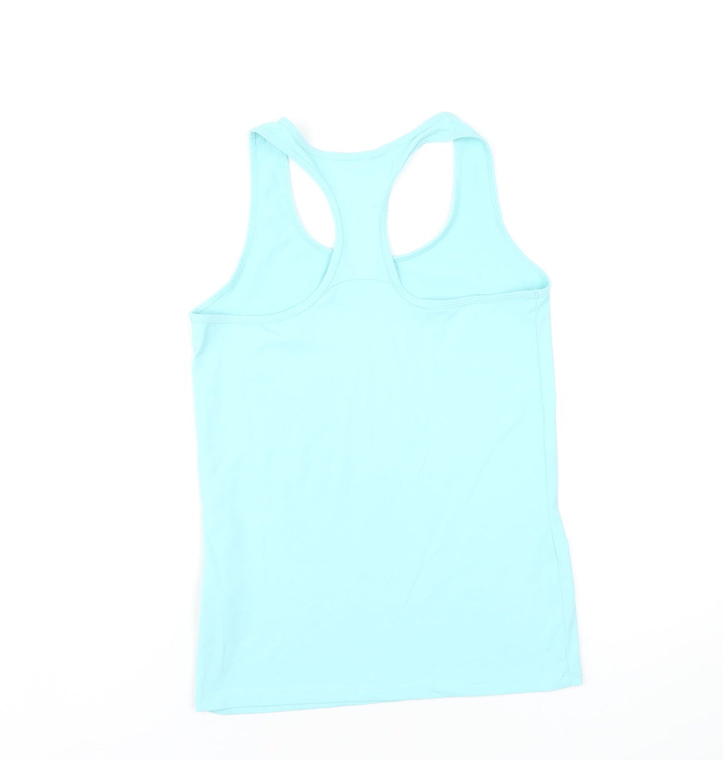 DECATHLON Womens Blue Polyester Basic Tank Size 10 Scoop Neck Pullover