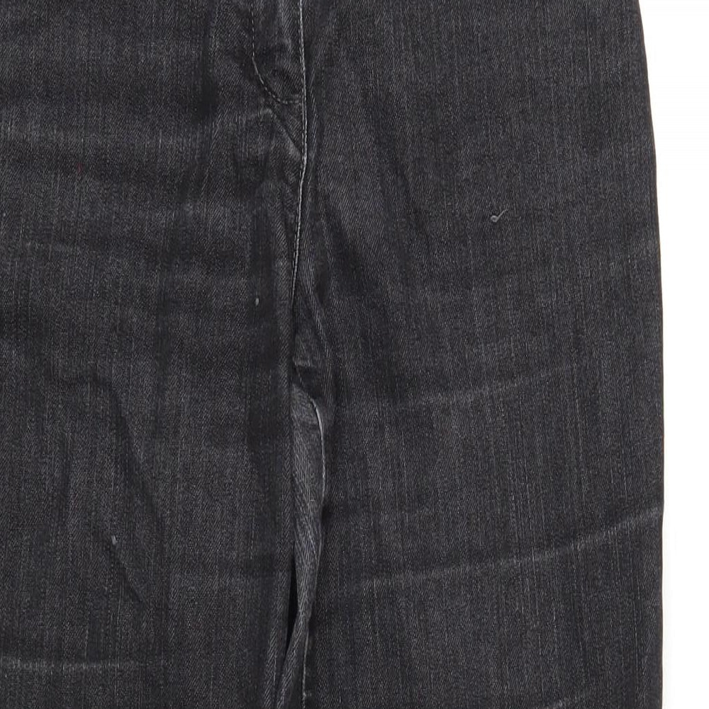 Gerry Weber Womens Black Cotton Straight Jeans Size 12 L33 in Regular Zip