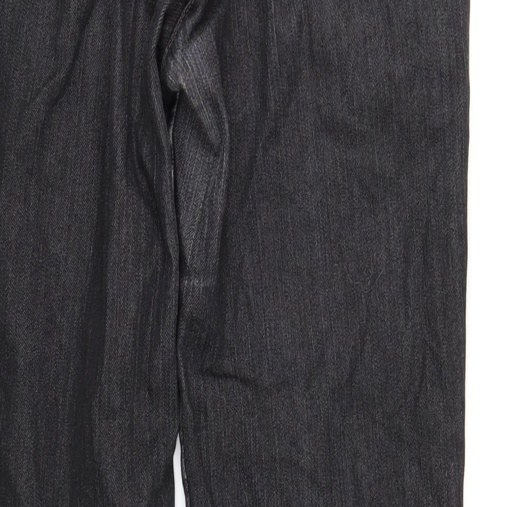 Gerry Weber Womens Black Cotton Straight Jeans Size 12 L33 in Regular Zip