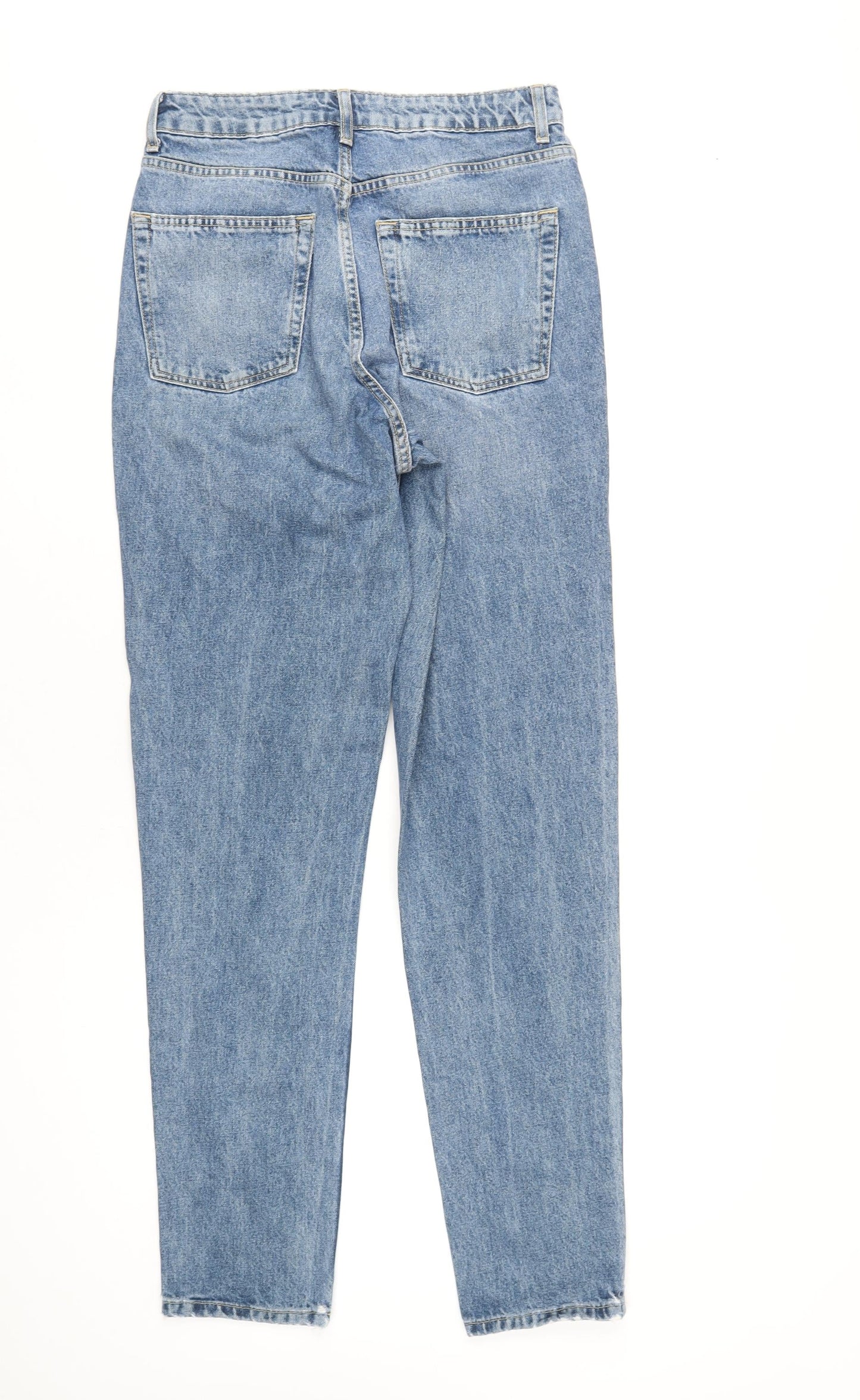 Topshop Womens Blue Cotton Mom Jeans Size 28 in L36 in Regular Zip