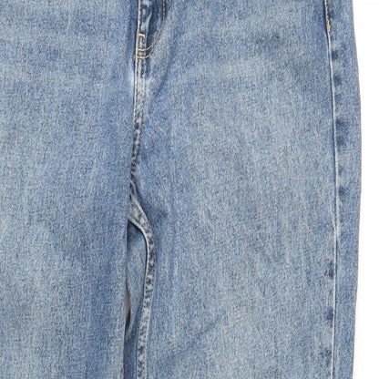 Topshop Womens Blue Cotton Mom Jeans Size 28 in L36 in Regular Zip