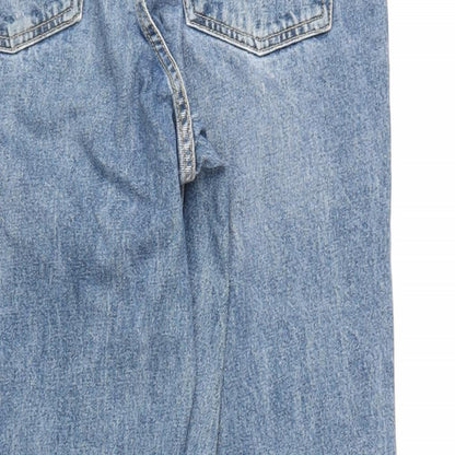Topshop Womens Blue Cotton Mom Jeans Size 28 in L36 in Regular Zip