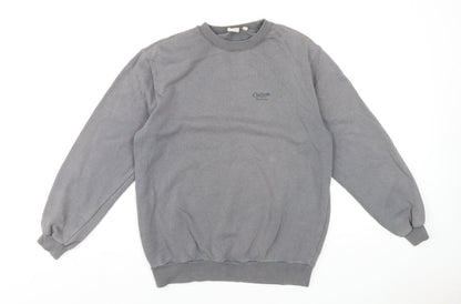 Mens UK Size S Cotton Traders Grey Pullover Sweatshirt