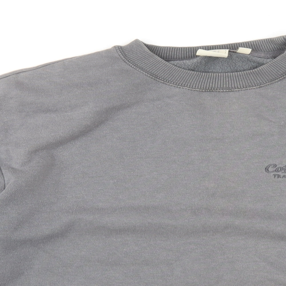 Mens UK Size S Cotton Traders Grey Pullover Sweatshirt