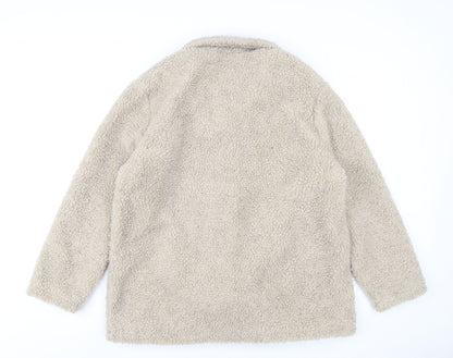 Damart Womens Beige Overcoat Coat Size 18 Button