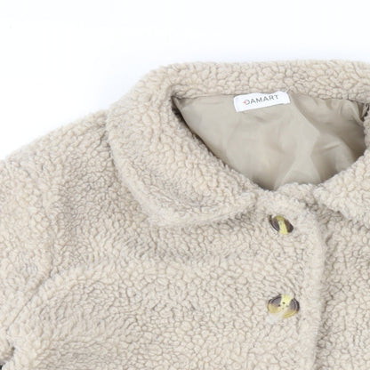 Damart Womens Beige Overcoat Coat Size 18 Button