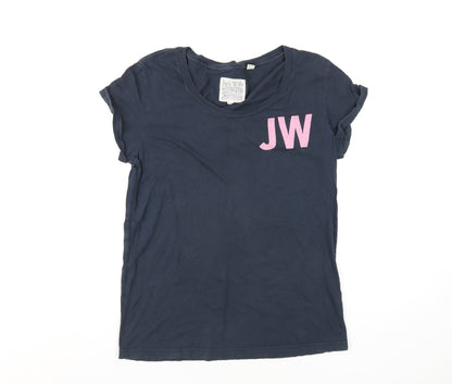 Womens UK Size 8 Jack Wills Blue Basic T-Shirt
