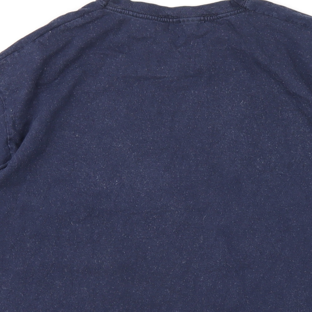 Harper & Lewis Womens Blue Cotton Basic T-Shirt Size M Round Neck - Dallas College Team