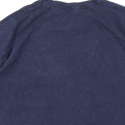 Harper & Lewis Womens Blue Cotton Basic T-Shirt Size M Round Neck - Dallas College Team