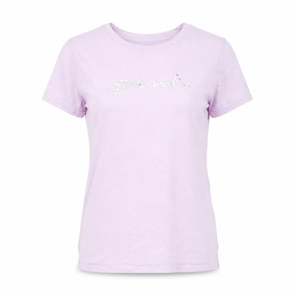 Womens UK Size S PINK Purple Basic T-Shirt