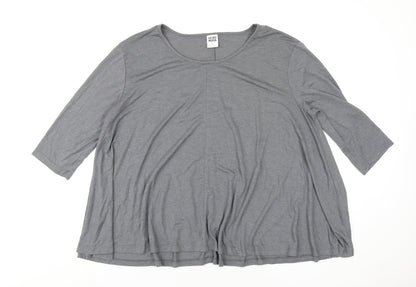 Womens UK Size XL VERO MODA Grey Basic T-Shirt