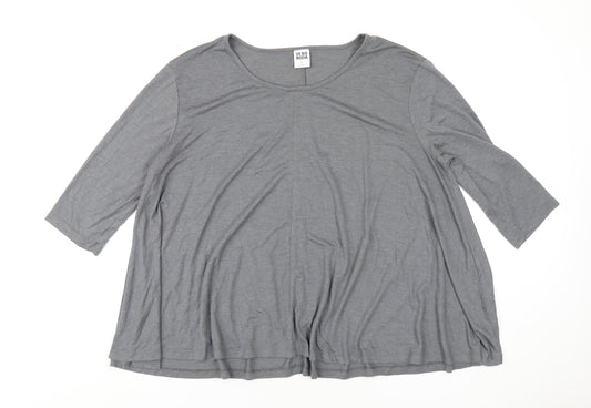 Womens UK Size XL VERO MODA Grey Basic T-Shirt