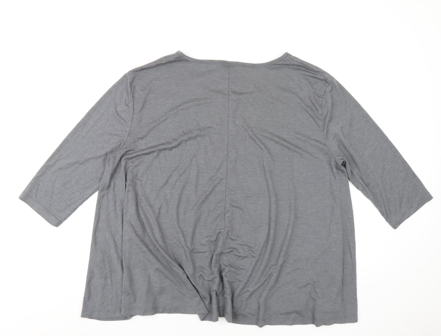 Womens UK Size XL VERO MODA Grey Basic T-Shirt