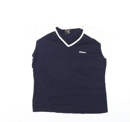Womens UK Size 16 Diadora Blue Basic T-Shirt