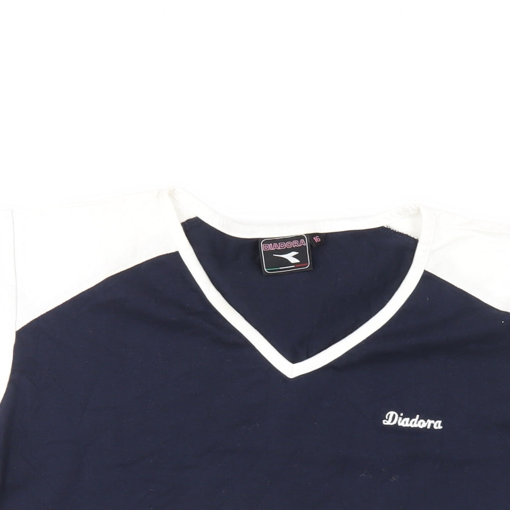 Womens UK Size 16 Diadora Blue Basic T-Shirt