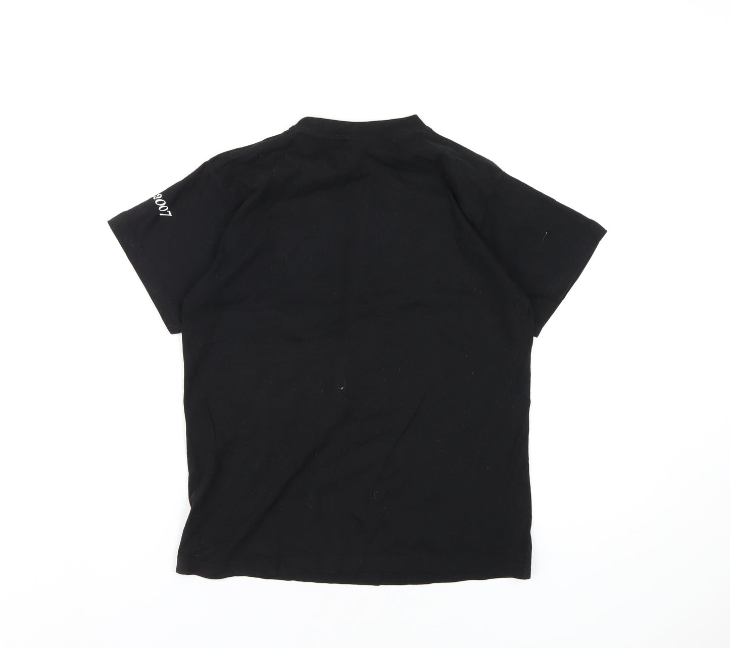 Slazenger Boys Black Cotton Basic T-Shirt Size 10 Years Round Neck Pullover - Rugby Club Valpolicella