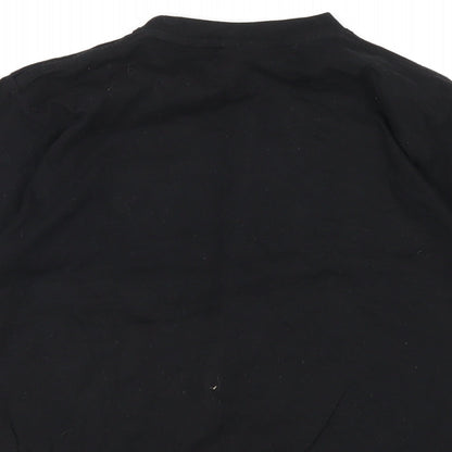 Slazenger Boys Black Cotton Basic T-Shirt Size 10 Years Round Neck Pullover - Rugby Club Valpolicella