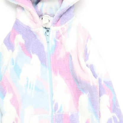 Monsoon Girls Multicoloured Geometric Polyester Top One Piece Size 5-6 Years Zip - Unicorns