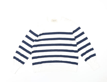 Womens UK Size M Cream White Pullover Jumper