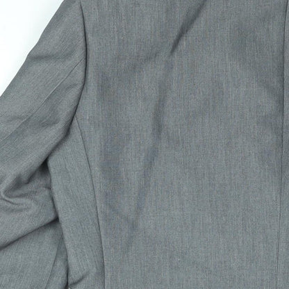 NEXT Mens Grey Polyester Jacket Suit Jacket Size 38 Regular