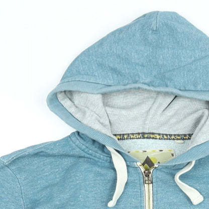 Mens UK Size S Debenhams Blue Full Zip Hoodie